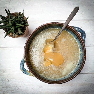 beautiful gelatinous home made bone broth